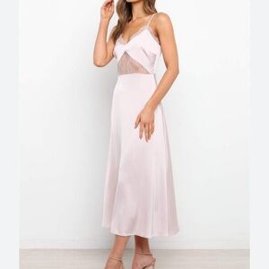 NWT Elegant Petal and Pup Pink Midi Dress